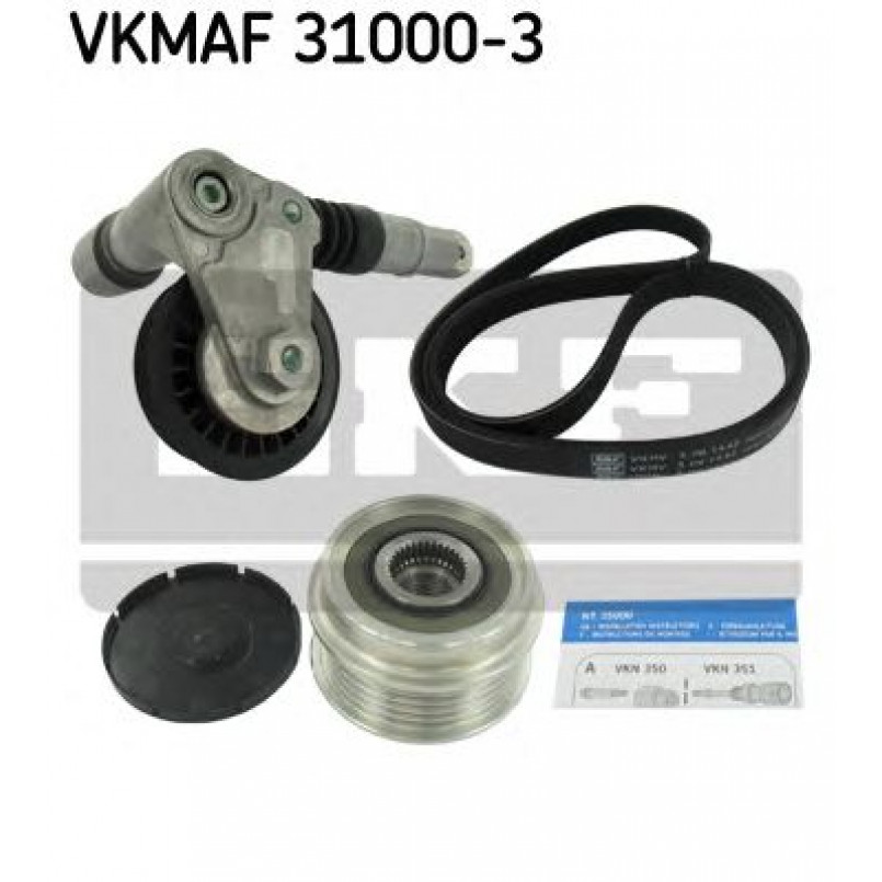 VKMAF 31000-3 SKF Комплект роликовий модуль натягувача ременя (ролик, ремінь)